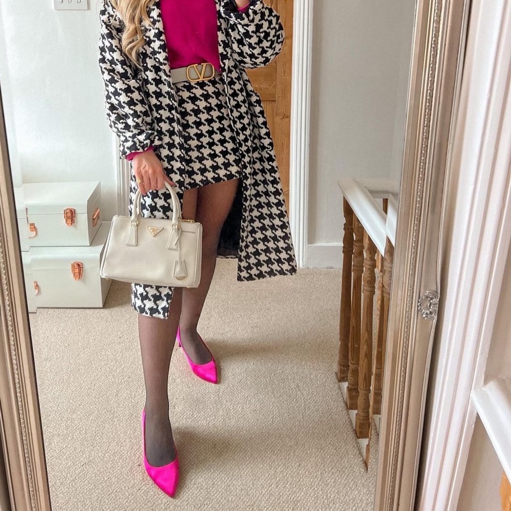 ZARA SATIN EFFECT POINTED TOE HEELS - fuchsia - Picture 10 of 17